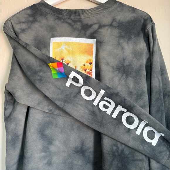 Polaroid Gray Tie-Dye Sweatshirt with Floral Print - Picture 3 of 8